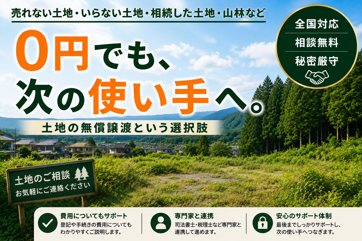 土地の無償譲渡