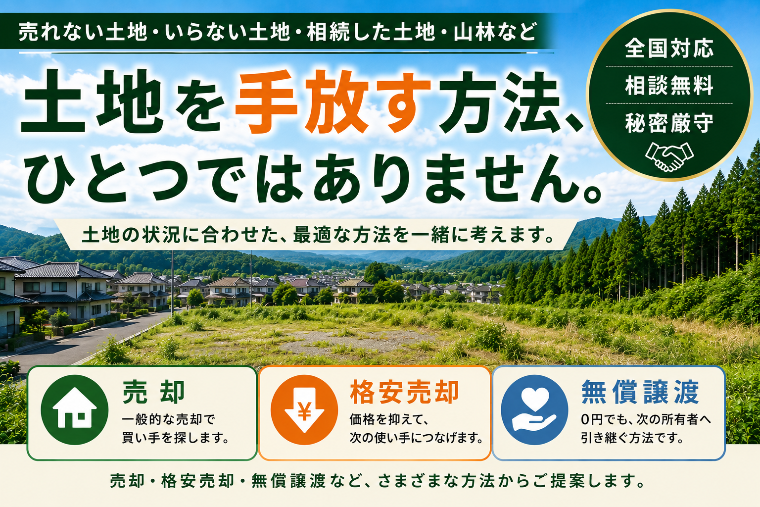 土地を手放す方法