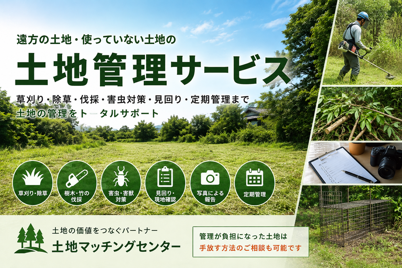 土地管理サービス｜草刈り、伐採